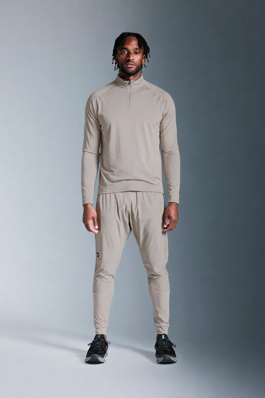 Mens ReRun Pebble 1/4 Zip and Run Pant Set