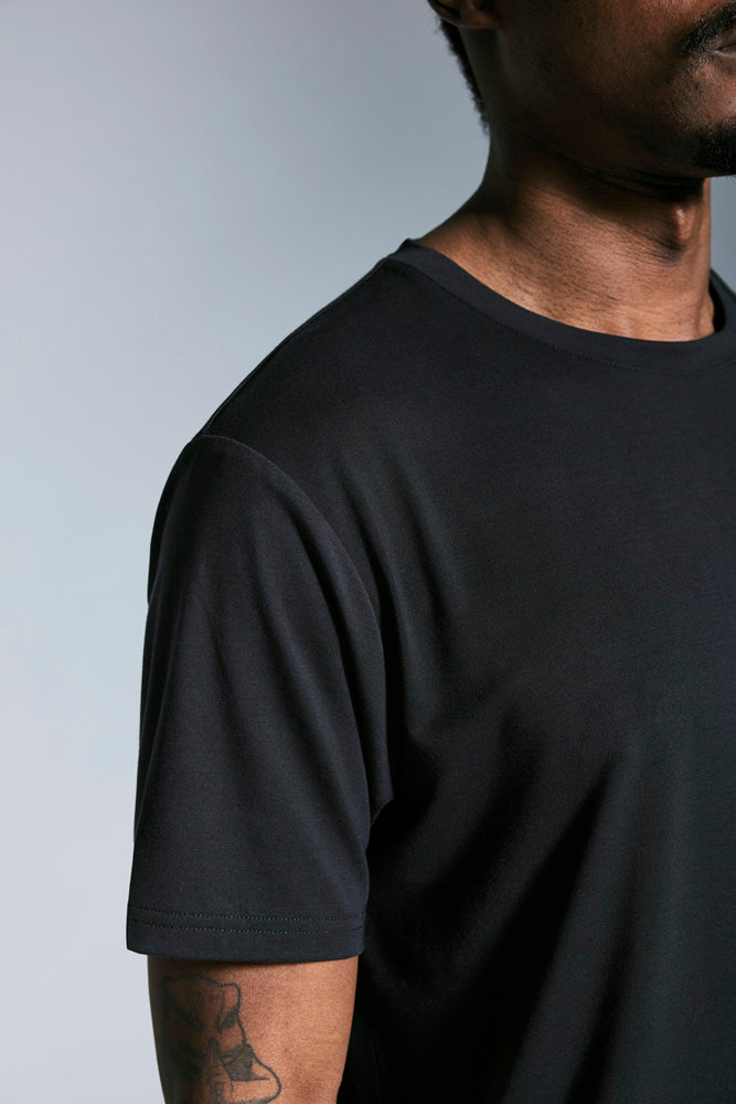 Mens New Space Black Tee and 5" Army Tech Shorts Set